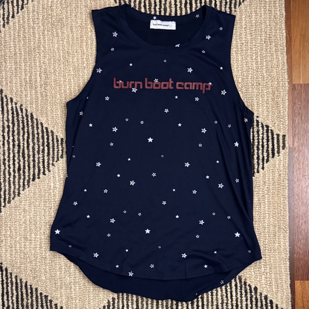 Burn Boot Camp Navy Star Tank Top